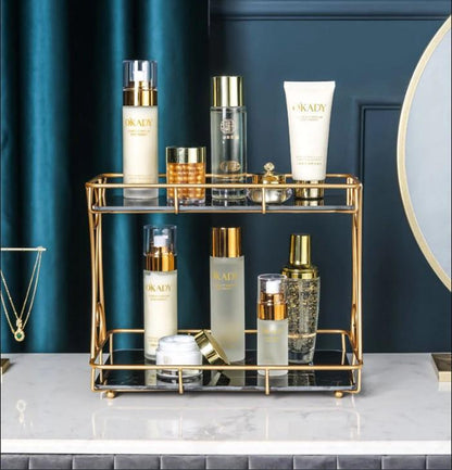 Golden Makeup Organizer