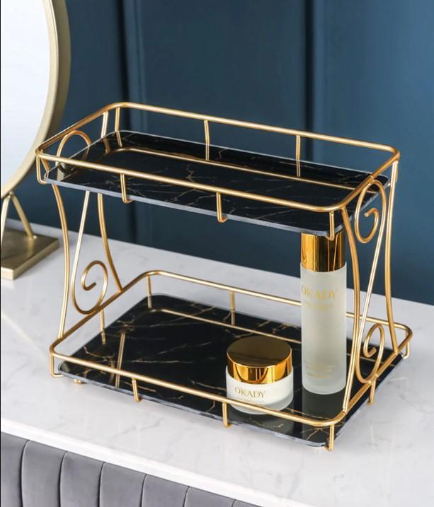 Golden Makeup Organizer